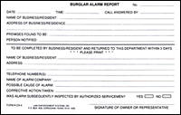 Burglar Alarm Report