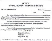 Delinquent Parking Citation
