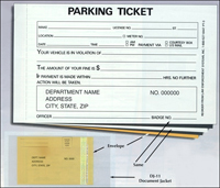 Parking Ticket w/Envelope (3-part carbonless)