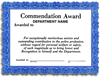 Commendation Award Certificate